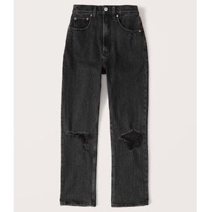 Abercrombie black distressed jeans